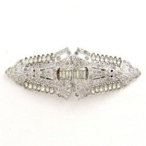 Vintage Coro Duette Brooch Pin Fur Clasp Art Deco